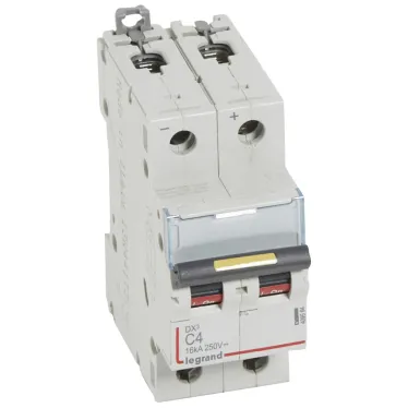Выключатель автоматический двухполюсный 4А C DX3 10/16kА DC