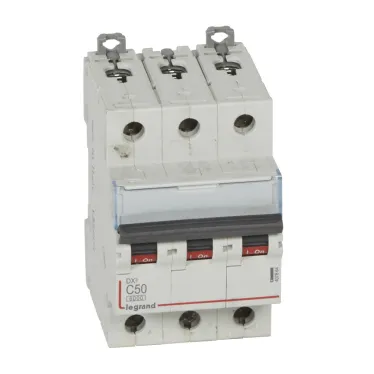 Выключатель автоматический трехполюсный 50А С DX3 6kA/10kA