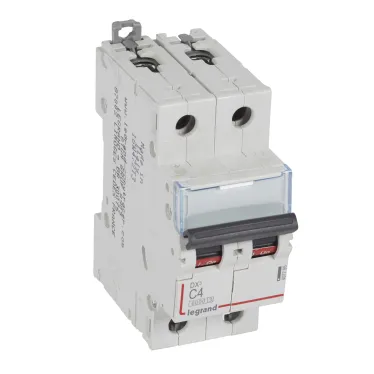 Выключатель автоматический двухполюсный 4А С DX3 6kA/10kA