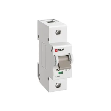 Автоматический выключатель ВА 47-125 1P 63А (D) 15кА PROXIMA  | mcb47125-1-63D | EKF