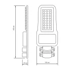 Светильник уличный консольный ДКУ 100 Вт 12000 лм 5000К AC 220В IP65 455х180х49мм широкая КСС Ш Qplus Gauss