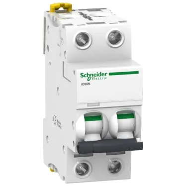 Выключатель автоматический двухполюсный iC60N 40А C 6кА | A9F79240 | Schneider Electric