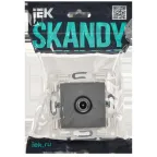 SKANDY Розетка TV проходная SK-A17Gr серый IEK