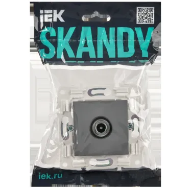 SKANDY Розетка TV проходная SK-A17Gr серый IEK