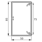 Кабель-канал 85x50мм с крышкой белый METRA | 638080 | Legrand