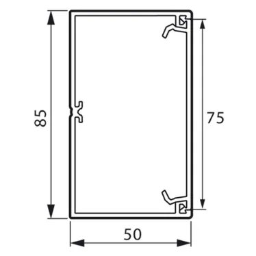 Кабель-канал 85x50мм с крышкой белый METRA | 638080 | Legrand