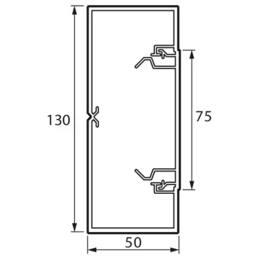 Кабель-канал Metra - 130x50 - 2 метра - с крышкой - белый | 638082 | Legrand
