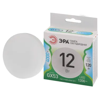 Лампа светодиодная LED GX-12W-840-GX53 GL GX53 10 Вт таблетка яркий белый свет