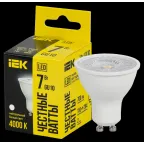 Лампа LED PAR16 Lens софит 7Вт 230В 4000К GU10 IEK