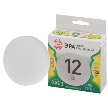 Лампа светодиодная LED GX-12W-830-GX53 GL GX53 12 Вт таблетка теплый свет