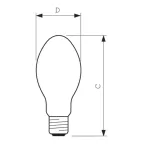 Лампа натриевая газоразрядная SON H 220W/220 E40 1SL/12 | 928152409830 | PHILIPS