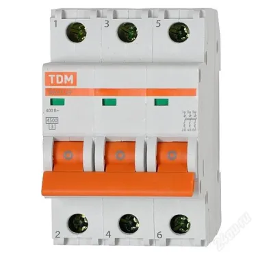 Выключатель автоматический трехполюсный ВА47-29 40А C 4,5кА | SQ0206-0113 | TDM