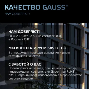 Прожектор светодиодный ДО 200 Вт 21000 лм 6500К AC 220В IP65 290х32х400мм матрированное закаленное стекло Qplus Gauss