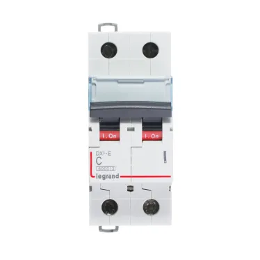 Выключатель автоматический двухполюсный 13А C DX3-E 6kA/6kА
