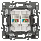 Розетка Серия 12 12-3108-01М информационная двойная 2XRJ45, белый матовый