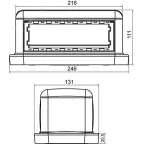 Башенка напольная BUS 12 модулей серая