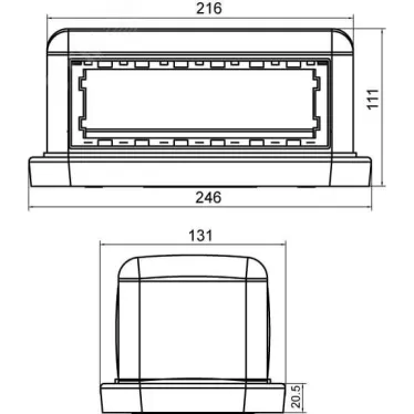 Башенка напольная BUS 12 модулей серая