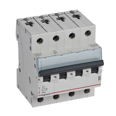 Выключатель автоматический четырехполюсный 13А C TX3 6kA/10kA