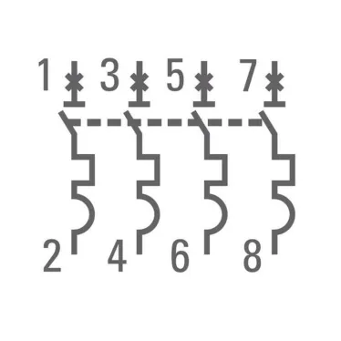 Выключатель автоматический четырехполюсный ВА 47-63 2,5А C 4,5кА PROxima | mcb4763-4-2.5C-pro | EKF