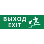 Пиктограмма ДСО-IP65-Н "Выход - лестница вниз" | 60578DEK | DEKraft