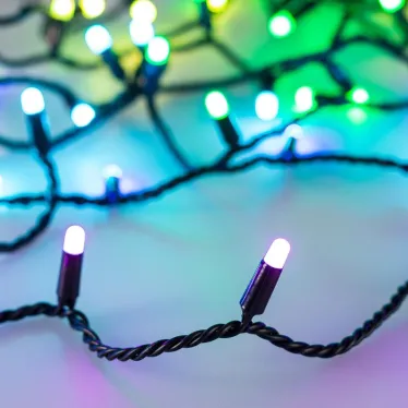 Светодиодная гирлянда ARD-STRING-CLASSIC-10000-BLACK-95LED-MILK-LIVE RGBW-DMX (24V, 10W) (Ardecoled, IP65) | 031747 | Arlight