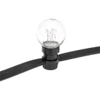 Гирлянда LED Galaxy Bulb String 10м, черный КАУЧУК, 30 ламп*6 LED ЖЕЛТЫЕ, влагостойкая IP65 | 331-321 | NEON-NIGHT