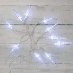 Гирлянда светодиодная Сосульки 1,5 м, 10 LED, прозрачный ПВХ, цвет свечения белый, 2 х АА (батарейки не в комплекте) | 303-094 | NEON-NIGHT