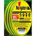 Изолента ПВХ желто-зеленая 15мм 10м NIT-B15-10/YG