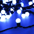 Светодиодная гирлянда ARD-BALL-CLASSIC-D17.5-10000-BLACK-100LED BLUE (230V, 7W) | 025582 | Arlight