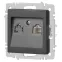 Розетка Intro Accent 6-303-07 информационная RJ45, IP20, СУ, графит