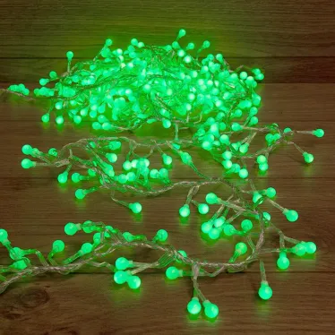 Гирлянда Мишура LED 6 м прозрачный ПВХ, 576 диодов, цвет ЗЕЛЁНЫЙ | 303-614 | NEON-NIGHT
