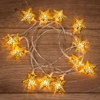 Гирлянда светодиодная на солнечной батарее "Звезды" 12 LED ТЕПЛЫЙ БЕЛЫЙ 1,2 метра | 303-070 | NEON-NIGHT