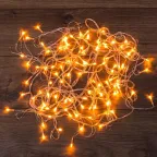                  Гирлянда светодиодная универсальная 100 LED ТЕПЛЫЙ БЕЛЫЙ 10 метров, прозрачный ПВХ, с контроллером | 303-063 | NEON-NIGHT
               