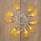                  Гирлянда светодиодная Восточные фонарики 10 LED ЖЕЛТЫЕ 1,5 метра, прозрачный ПВХ, питание 2xАА | 303-071 | NEON-NIGHT
               