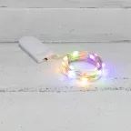 Гирлянда Роса с крупными каплями 2 м, 20 LED, цвет свечения мультиколор, 2хCR2032 в комплекте, тонкий батарейный блок | 302-009 | NEON-NIGHT