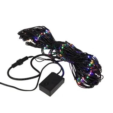 Гирлянда "Сеть" 1х1,5м, черный ПВХ, 160 LED Мультиколор | 215-119 | NEON-NIGHT