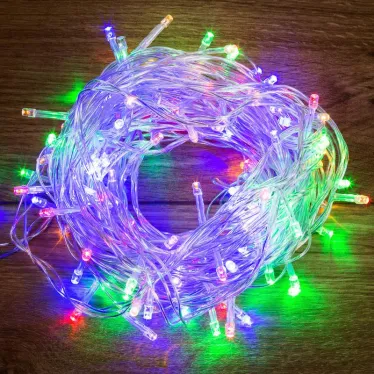 Гирлянда "Твинкл Лайт" 10 м, прозрачный ПВХ, 80 LED, цвет Мультиколор | 303-189 | NEON-NIGHT