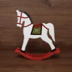                  Деревянная фигурка «Игрушечный пони белый» 25х5,5х26,5 см | 504-044 | NEON-NIGHT
               