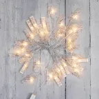                  Гирлянда светодиодная Прищепки 30 LED, 5 м, теплый белый цвет свечения | 303-032 | NEON-NIGHT
               