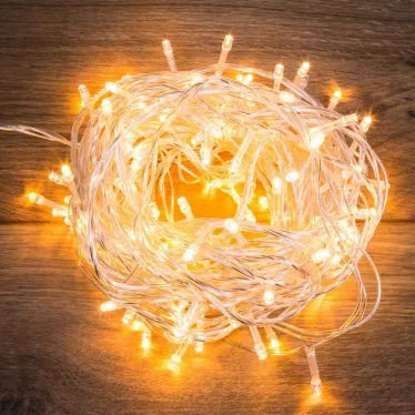 Гирлянда "Твинкл Лайт" 10 м, прозрачный ПВХ, 80 LED, цвет ТЕПЛЫЙ БЕЛЫЙ | 303-186 | NEON-NIGHT