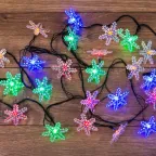 Гирлянда светодиодная "Снежинки" 30 LED МУЛЬТИКОЛОР 4,4 метра с контроллером | 303-065 | NEON-NIGHT