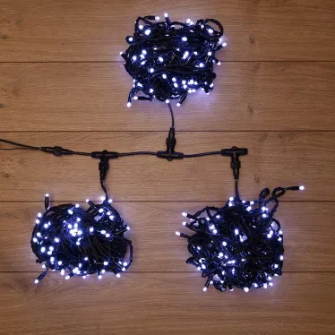 Гирлянда "LED ClipLight" 24V, 3 нити по 20 м, свечение с динамикой, цвет диодов Белый | 323-305 | NEON-NIGHT