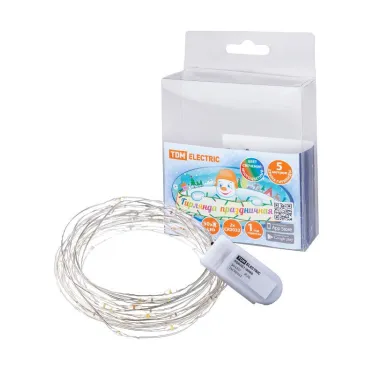 Гирлянда светодиодная "Роса50" 50LED, 5м, многоцвет., 2хCR2032 , | SQ0361-0060 | TDM ELECTRIC