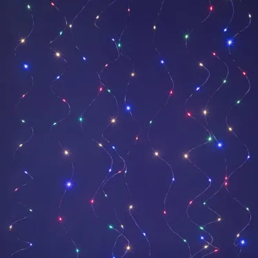 Гирлянда Занавес ЕGNIG - ZM с пультом, мультиколор, 300 LED, 3*3 м, с пультом, USB, 220 V, IP20 | Б0056000 | ЭРА