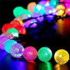                  Гирлянда светодиодная Нить Шарики ENIN - 25BG кракле d25мм, 2 м, RGB, 220V | Б0055997 | ЭРА
               