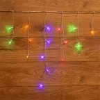 Гирлянда Айсикл (бахрома) светодиодный, 1,8 х 0,5 м, прозрачный провод, 230 В, диоды МУЛЬТИКОЛОР | 255-019 | NEON-NIGHT