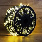 Гирлянда "LED Clip Light" 12V  шаг 150 мм, цвет диодов ТЕПЛЫЙ БЕЛЫЙ, Flashing (Белый) | 325-146 | NEON-NIGHT