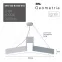 Светильник LED Geometria Igrek SPO-142-W-40K-044 44Вт 4000K 3000Лм IP40 800х80 белый подвесной драйвер внутри