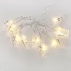 Гирлянда светодиодная Прищепки 10 LED, 1.5 м, прозрачный ПВХ, теплый белый цвет свечения, 2 х АА (батарейки не в комплекте) | 304-005 | NEON-NIGHT