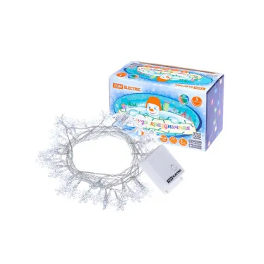 Гирлянда светодиодная "Снежинки" 50LED, 5м, 8 режимов, многоцвет., прозр. шнур, 250 В, | SQ0361-0047 | TDM ELECTRIC